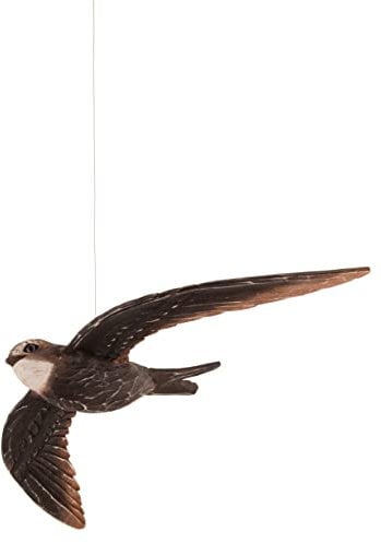 WILDLIFEGARDEN Wildlife Garden WG422 DecoBird Mauersegler - Handgeschnitzter Dekorative Vogel aus Holz - Fliegende Vögel