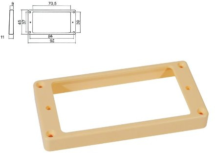 Humbucker-Rahmen in creme hoch/für gerade Decke