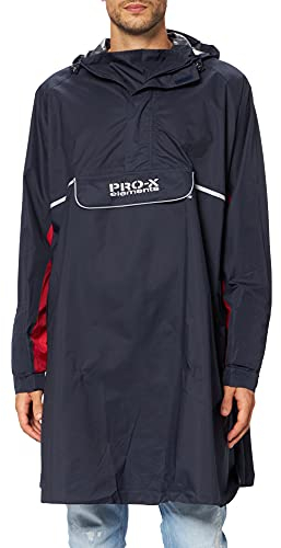 PRO-X Elements Unisex Bern Poncho, Marine/Rot, XS-S EU
