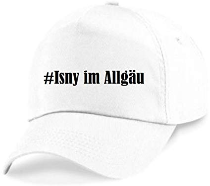 Reifen-Markt Base Cap Hashtag #Isny im Allgäu Größe Uni Farbe Weiss Druck Schwarz