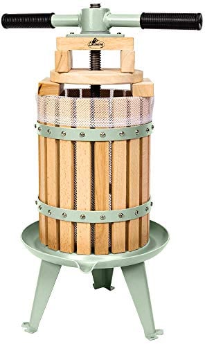 Easy Press™ 6L Apple Press for Fruit Cider Berry Wine - Extra 3x Free Press Bags, 4x Press Blocks & Double Handle - 3 Year Guarantee by Lacewing™ (6 Litre)
