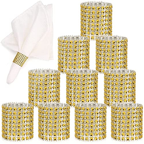 Margueras Serviettenringe, Strassband, 13 x 4 cm, 100 Stück, gold, 100 Stück