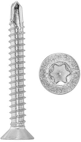 Bohrschrauben A2 4,8 x 50 mm | DIN 7504 Form O TORX | 20 Stück | D´s Items | Feste Stückzahl, selbstbohrend, korrosionsbeständig, nicht gehärtet, Senkkopf, Vollgewinde, Rechtsgewinde