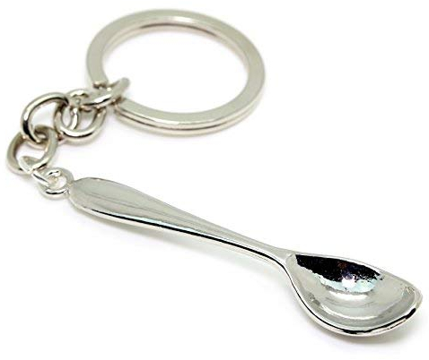 Bluebubble A Spoon Full Silver Spoon Keyring on Gift Card