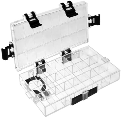 joybest Watercolor Palette Box 24-Well Paint Palette Box Airtight Leak Proof Travel Palette Case for Watercolors Half Pans, Acrylic, Gouache and Oil Paint