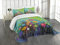 ABAKUHAUS Blume Tagesdecke Set, Bunter Löwenzahn, Set mit Kissenbezug Romantischer Stil, für Einzelbetten 170 x 220 cm, Lavendel Grün
