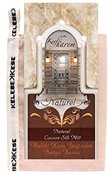 Kese Peeling-Handschuhe, für türkisches Bad, Hamam, Hamam, Peeling, mit Anleitung (evtl. nicht in deutscher Sprache)