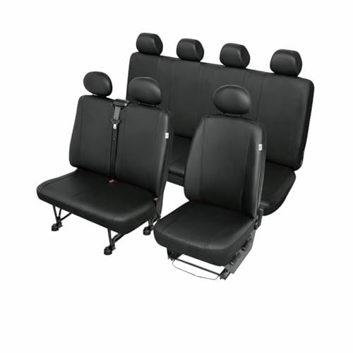 Saferide | 1+2+4 7-Sitzer Schwarz Set Komplettset Sitzbezüge Wohnmobil Autositzbezüge Transporter Sitzbezug Schonbezug Schonbezüge Autoschonbezug Sitzauflagen Sitzschutz Auto Practical