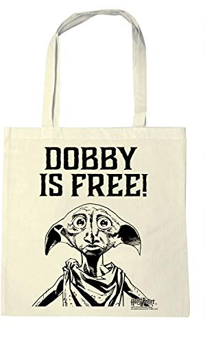 Logoshirt® Harry Potter I Dobby Is Free I Baumwolltasche I natur I Lizenziertes Originaldesign