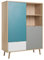 Newfurn Highboard Sonoma Eiche Kommode Modern - 103x138x40 cm (BxHxT) - Schrank Sideboard Skandinavisches Design - [Jona.Four] Wohnzimmer Schlafzimmer Flur Esszimmer