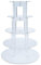 Ulifeme Cupcake Stand, 5 Tier Acrylic Cake Stands, Round Display Stands Cake Tower for Wedding, Birthday and Party, 12'' / 10.3'' / 8.9'' / 7.5'' / 6'' Diameter Stand, 4 Inch Height, Assemble Easily