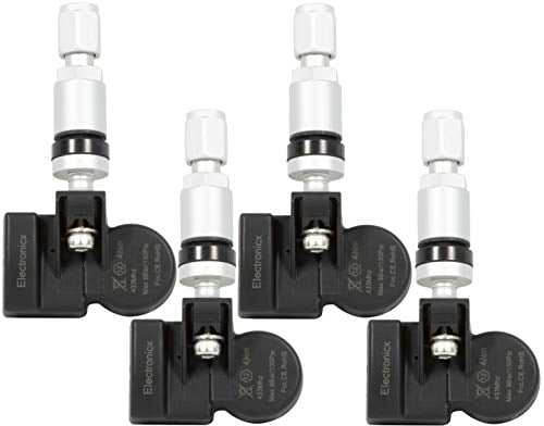 4x RDKS TPMS Reifendrucksensor Reifendruckkontrollsystem Metallventil Silber passend für 9-5 Volt Ampera Astra Cascada 13348393