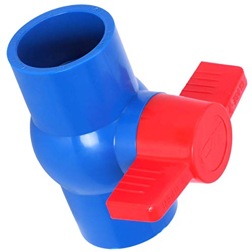 Kugelhähne mit rotem Griff, PVC-U, 40 mm x 40 mm