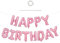 TONIFUL Licht Rosa Happy Birthday Ballon Girlande,16 Zoll Folie Happy Birthday Folienballon Luftballon Geburtstagsballon Banner Helium Ballon für Geburtstag Party, Geburtstagsbanner