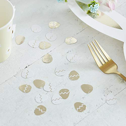 Ginger Ray Easter Egg Shaped Table Confetti Goldfolie