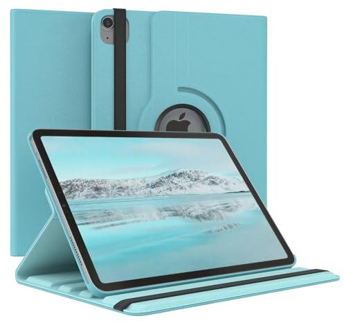 EAZY CASE - Tablet Hülle für iPad Air 4 (2020) / Air 5 (2022) Schutzhülle 10.9 Zoll Smart Cover Tablet Case Rotationcase zum Aufstellen Klapphülle 360° drehbar mit Standfunktion Tasche Kunstleder Blau