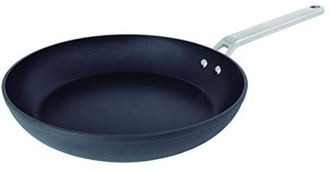 Arcos Serie Samoa Basic | Sarten Antiadherente 28 cm | Aluminio Forjado | Apta cualquier cocina | Mango Acero Inoxidable Efecto Frio | Sistema ahorro energético | Apta lavavajillas | Color Negro