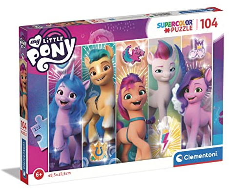 Clementoni - 25732 - Supercolor Puzzle My Little Pony - Puzzle Mit 104 Teile - Puzzle Für Kinder Ab 6 Jahren, Made In Italy