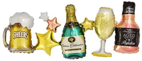 DIWULI Ballon-Kette Alkohol - Folien-Ballon Girlande