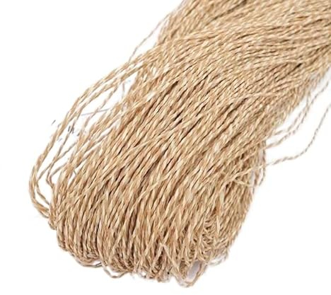 LINOC 500g 400m Raffia Paper Yarn for crochet Natural DIY Paper Straw Yarn for Knitting Hat Handbag Purse Basket Rattan line thread