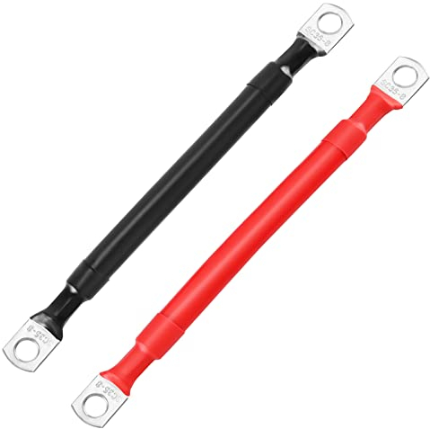 Thlevel 2 PCS Cavo Batteria Inverter con Occhielli 2AWG 33mm² 15cm per Energia Solare Auto RV e Marine