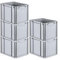 PROREGAL SuperSparSet 5x Eurobox NextGen Economy | Griffe geschlossen |HxBxT 32x30x40cm | 30 Liter | Eurobehälter, Transportbox, Transportbehälter, Stapelbehälter