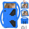 Funda de tableta para Huawei Mediapad T3 10 9.6 pulgadas amigable para niños cubierta ligera a prueba de golpes con mango soporte tableta azul