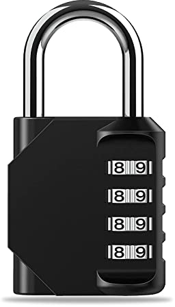 Candado de combinación de seguridad con 4 numerico Candado pequeño Impermeable Adecuado para taquilla gimnasio, eqipaje,maleta viaje y otras taquillas