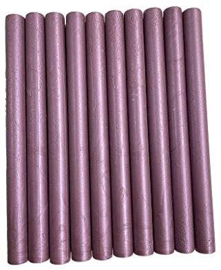 Syntego 10pcs Mauve Purple Shimmer Glue Gun Sealing Wax Sticks for Wax Seal Stamping