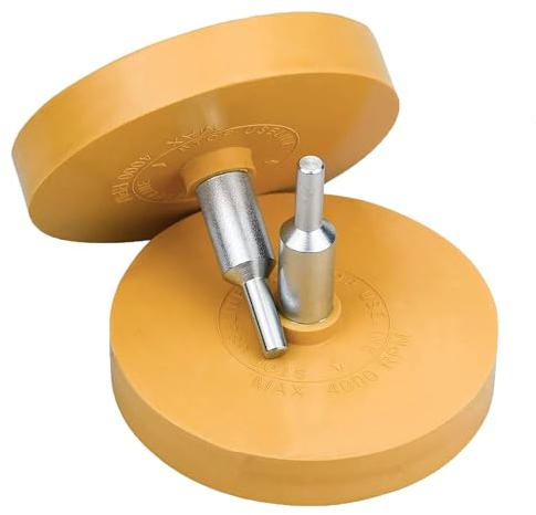 aufkleber radierer 2 Stücke Professionellen Entfernen Folienradierer Adapter Radierscheibe Gummi Aufkleberentferner Radierscheibe Akku-Schrauber folienradierer für Bohrmaschinen Geradschleifer Auto