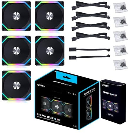 Lian Li SL120 V2 Black 5pcs Pack (with Controller)