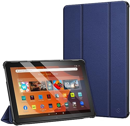 FINTIE Custodia per Amazon Fire HD 10/HD 10 Plus Tablet (13a Generazione, 2023), Sottile Leggero Protettiva Cover con Funzione Auto Sveglia/Sonno, Blu Scuro