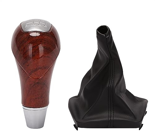 EQUSS Schaltknäufe Kompatibel Mit Mercedes Für Benz W210 W220 W163 W202 W140 Auto-Schalthebel Mit Schaltschuh 6-Gang-Schaltknauf Für Manuelles Auto