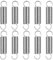 Heozhuyi Extension Springs, 10 Pcs Tension Springs, Extended Compressed Springs, Dual Hook Heavy Duty Stainless Steel Replacement Springs for Tents, Awnings, Trampoline-2.95X0.66X0.07inch
