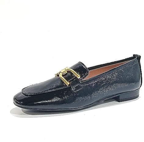 Unisa Slipper & Mokassin Baxter, Lack/Brush, Schwarz, Damen EU 39