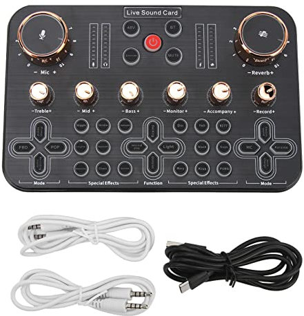 BORDSTRACT Scheda Audio Scheda Audio con Cambio Voce a Effetti Multipli per Giochi Online in Streaming Live