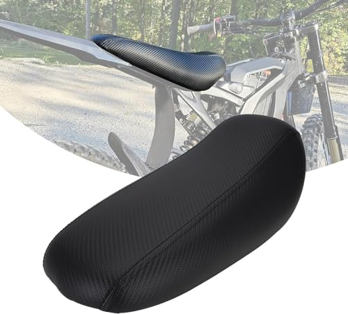Dirt Bike Sitzbank,Motorrad Sitzbank Kissenpolster Verbreitert und Erhöht Sitzerhoehung für Elektro Dirt Bike Surron/Sur Ron X/Sur Ron S (Kohlefasermuster)