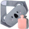 Wärmflaschengürtel, 1L Koalas Wärmflasche Gürtel,3 In 1 PVC Wärmegürtel mit Bezug für Kinder Erwachsene(Koalas)