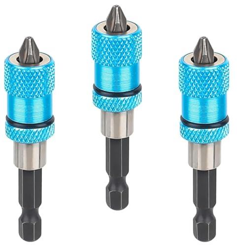 ANBOO 3Pcs Embout Vis Placo pour Visseuse, Porte-embout pour cloison sèche Bit pour cloison sèche Magnétique Tige hexagonale 1/4 de pouce Porte-embout magnétique à changement