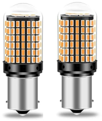 Car Passion Coppia Lampadine 150 LED BAU15S PY21W 7507 5630 1156PY Luci Indicatori di Direzione Frecce per Auto AMBRA Anteriori Posteriori CANBUS NO ERRORE