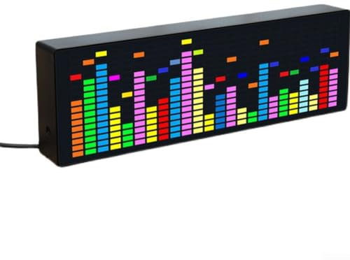 Indicateur de spectre de musique LED, VU mètre, ampli d'écran lifier, barre de niveau audio RVB, analyseur d'affichage, panneau de contrôle vocal pour voiture, studio (commande vocale + contrôle fil)