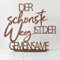 Aufsteller - Schriftzug zum Hinstellen - Der schönste Weg ist der gemeinsame – Hochzeitsgeschenk, Deko Wohnzimmer, Deko Schlafzimmer, Geschenke für Frauen - aus Nussholz - 21 x 24 cm