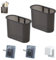 2PCS Toothbrush Holders, Wall Mounted Toothbrush Organizer with 2 Self Adhesive Toothbrush Hanger and Toothpaste Clip, No Drilling Black Electric Toothbrush Cup for Shower Bathroom Kitchen (Black)