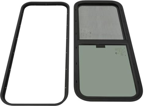 Tagtuell Ventana lateral de caravana, ventana corredera con protección contra insectos, ventana de repuesto para autocaravanas, remolques, camionetas o vehículos modificados (1000 x 400 mm)