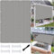 Voile D’Ombrage Rectangulaire 1.9 x 7 m Protection Solaire, Anti 98% UV Contre Le Vent Filet Tissé D'Occultation avec Oeillets et Cordons pour Terrasse Extérieur Piscine, Gris Clair