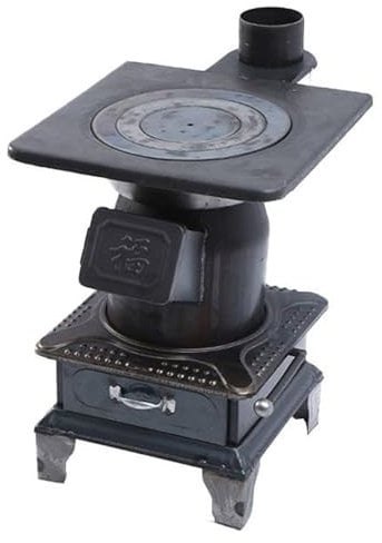 Cheminée de Jardin Poêle à bois Petit poêle à bois d'intérieur, poêle à bois, le poêle de chauffage est à double usage pour le bois de chauffage, le poêle à bois de chauffage épaissi à plaqu