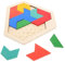 Vaguelly Holzpuzzle Sechseckiges Gehirnspielzeug Für Montessori Lernspielzeug Kreativität Logik Und Hand Auge Koordination Für Frühkindliche Bildung