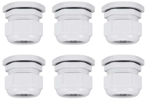 MACHSWON 6Pcs PG36 Cable Gland – Durable Threaded Wire Connector with Locknut for 22-32mm Dia Cable Wire, Black