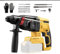 Taladro percutor inalámbrico compatible con Dewalt - Taladro de martillo giratorio sin escobillas SDS Plus, mango ajustable de 360°, diseño fácil de usar, selector multifunción para perforación y