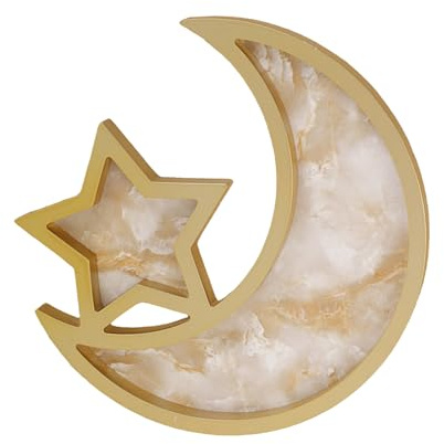 Eid Festival Dekoration Ramadans Snacks Teller Mond und Stern Desserttablett für Feiertagstisch Gedeck und Versammlungen